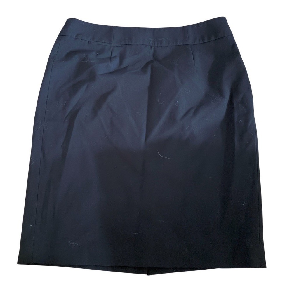 Calvin Klein Skirt 8P Black Knee Pencil Lined Stretch capsule office siren slit